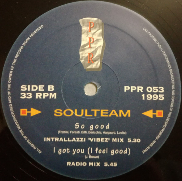 Soulteam - I Got You (I Feel Good) | Paradise Project Records (PPR 053) - main