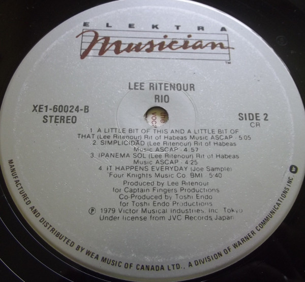 Lee Ritenour - Rio | Elektra Musician (XE1-60024) - 4 Lee Ritenour - Rio | Elektra Musician (XE1-60024) - 4
