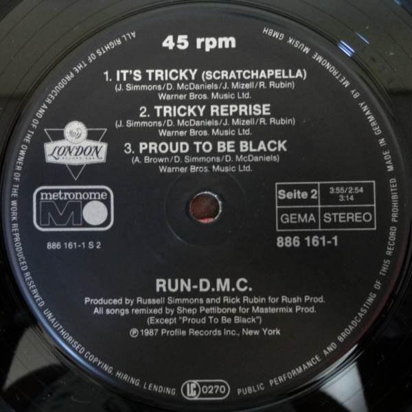 Run-DMC - It's Tricky (And More) (Remix) | Metronome (886 161-1) - 4