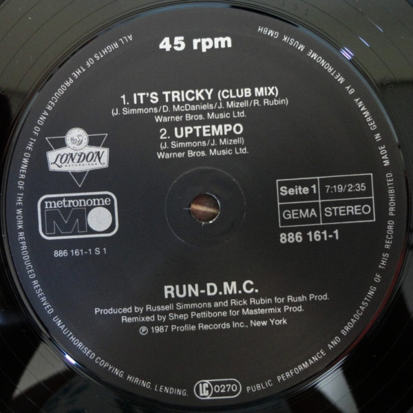 Run-DMC - It's Tricky (And More) (Remix) | Metronome (886 161-1) - 3