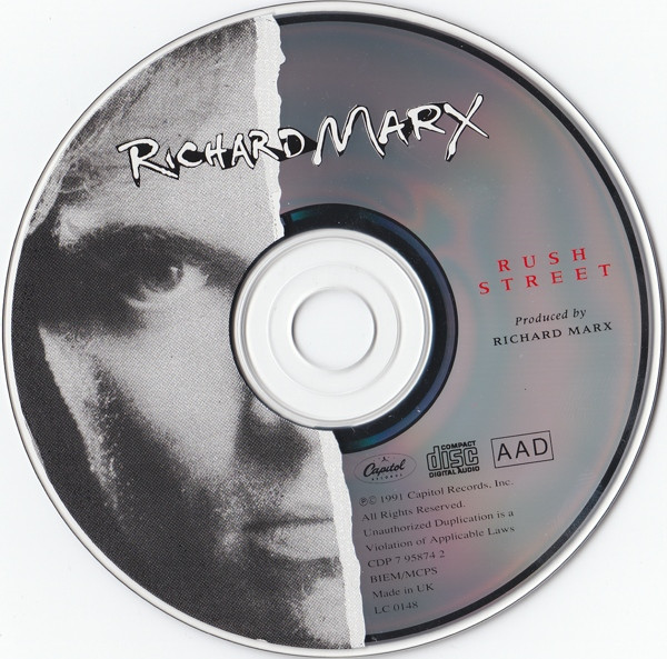 Richard Marx - Rush Street | Capitol Records (CDP 7 95874 2) - 3