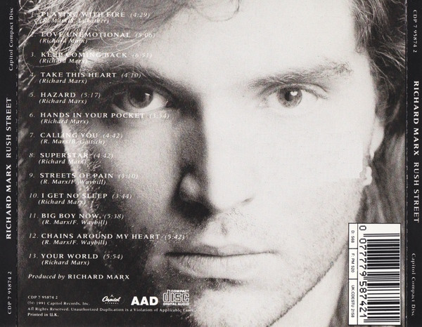 Richard Marx - Rush Street | Capitol Records (CDP 7 95874 2) - 2