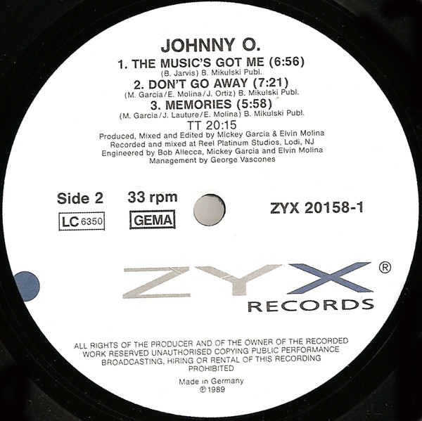 Johnny O - Johnny O. | ZYX Records (ZYX 20158-1) - 3 Johnny O - Johnny O. | ZYX Records (ZYX 20158-1) - 3