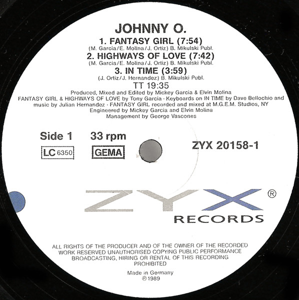 Johnny O - Johnny O. | ZYX Records (ZYX 20158-1) - 2 Johnny O - Johnny O. | ZYX Records (ZYX 20158-1) - 2