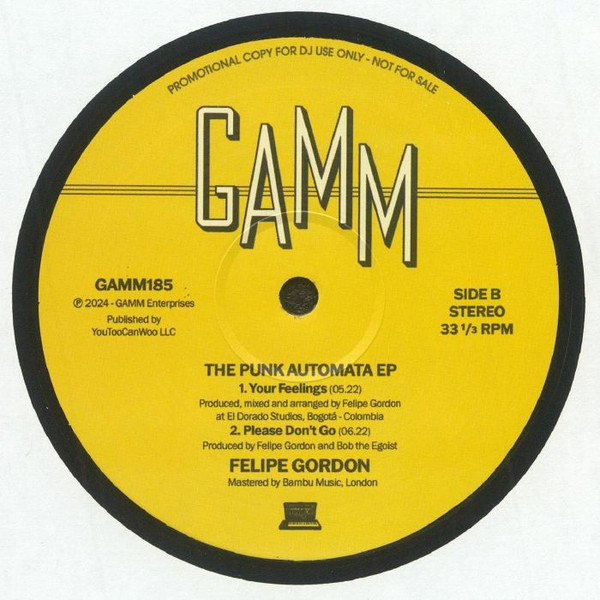 Felipe Gordon - The Punk Automata EP | G.A.M.M. (GAMM 185) - 2 Felipe Gordon - The Punk Automata EP | G.A.M.M. (GAMM 185) - 2