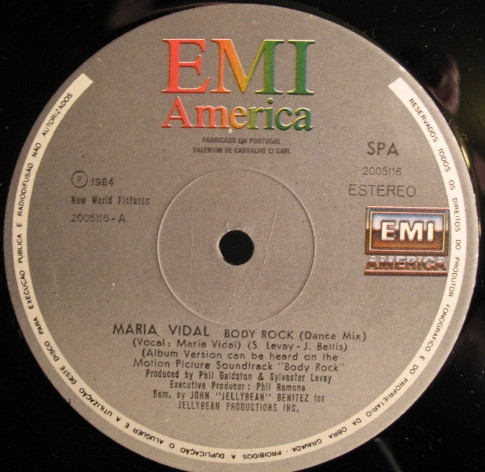 Maria Vidal - Body Rock | EMI America (2005116) - 2