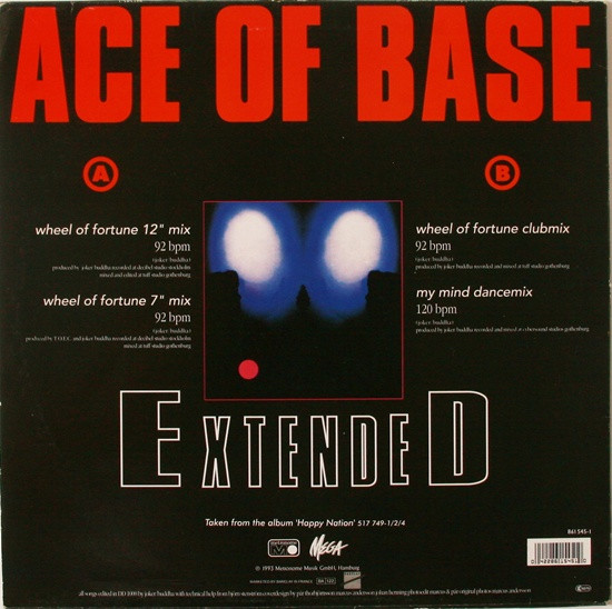 Ace Of Base - Wheel Of Fortune | Metronome (861 545-1) - 2 Ace Of Base - Wheel Of Fortune | Metronome (861 545-1) - 2
