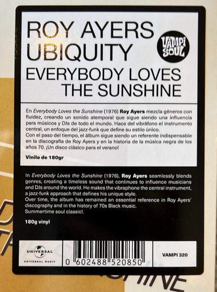 Roy Ayers Ubiquity - Everybody Loves The Sunshine | Vampi Soul (VAMPI 320) - 3
