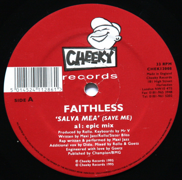 Faithless - Salva Mea (Save Me) | Cheeky Records (CHEK12008) - 3