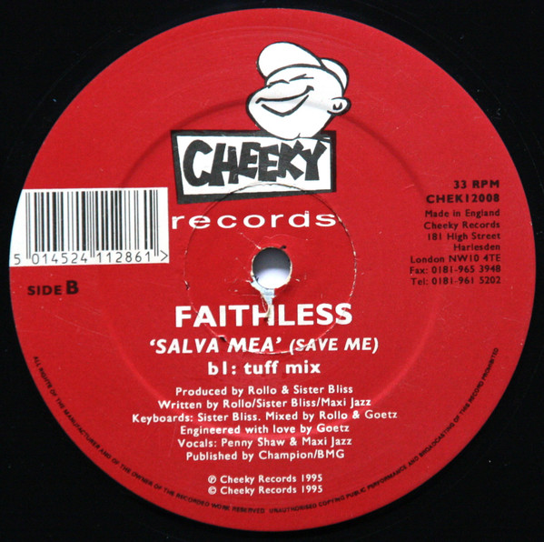Faithless - Salva Mea (Save Me) | Cheeky Records (CHEK12008) - 4