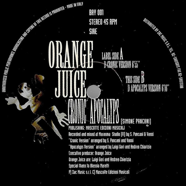 Orange Juice - Cronic Apocalyps | Lizard Bay (BAY 001) - main Orange Juice - Cronic Apocalyps | Lizard Bay (BAY 001) - main