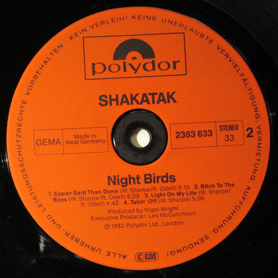 Shakatak - Night Birds | Polydor (2383 633) - 4