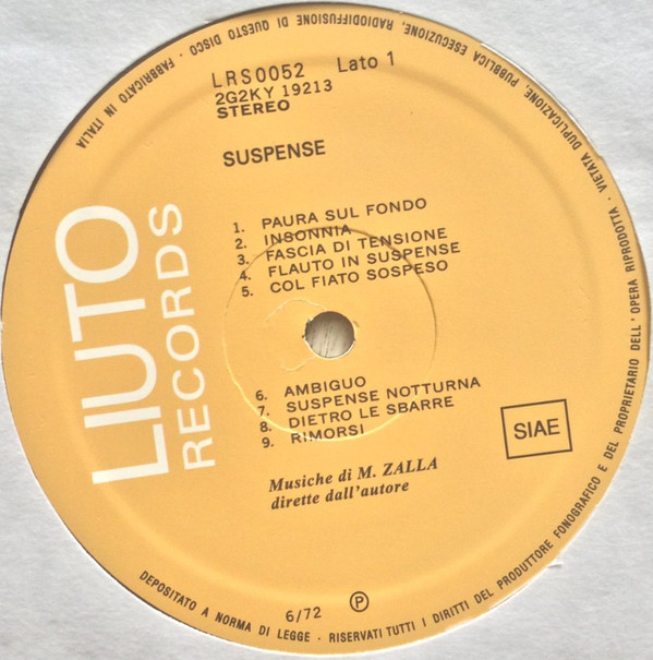 M. Zalla - Suspense | Schema (SCEB941 LP) - 2