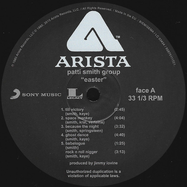 Patti Smith Group - Easter | Arista (88875111721) - 3 Patti Smith Group - Easter | Arista (88875111721) - 3