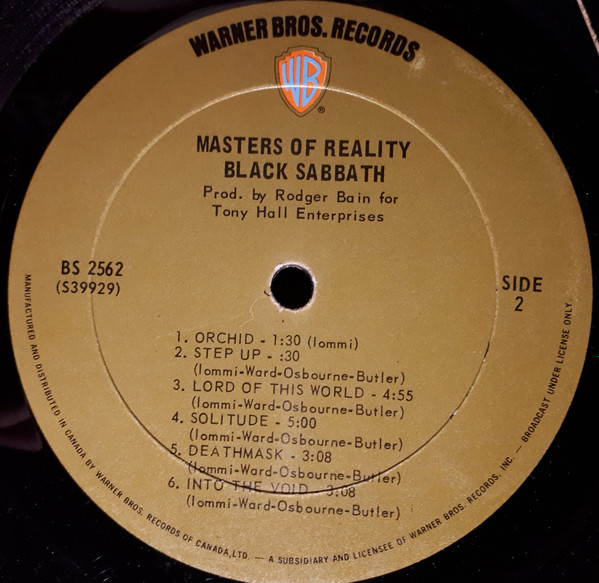 Black Sabbath - Master Of Reality [Vinyl] | Warner Bros. Records (BS 2562) - 4