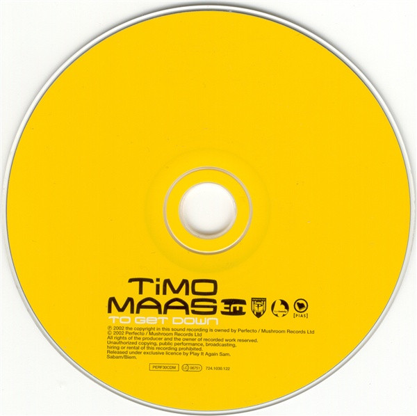 Timo Maas - To Get Down | [PIAS] (724.1030.122) - 4