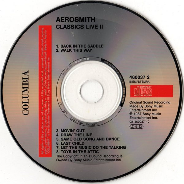 Aerosmith - Classics Live! II | Columbia (460037 2) - 4 Aerosmith - Classics Live! II | Columbia (460037 2) - 4