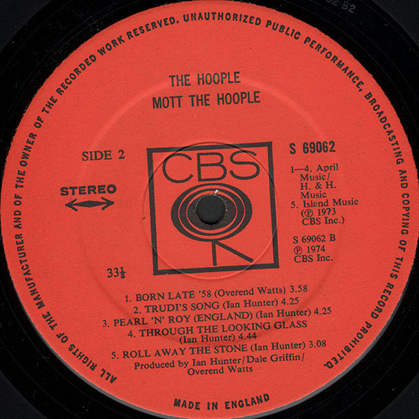 Mott The Hoople - The Hoople | CBS (S 69062) - 2 Mott The Hoople - The Hoople | CBS (S 69062) - 2