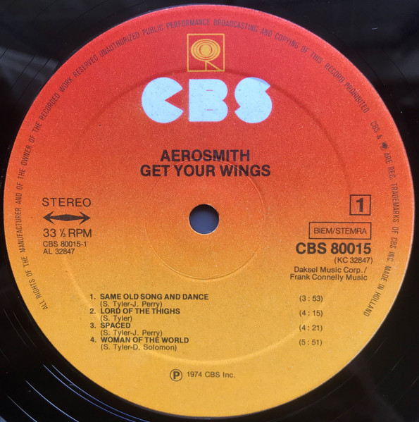 Aerosmith - Get Your Wings | CBS (S 80015) - 3