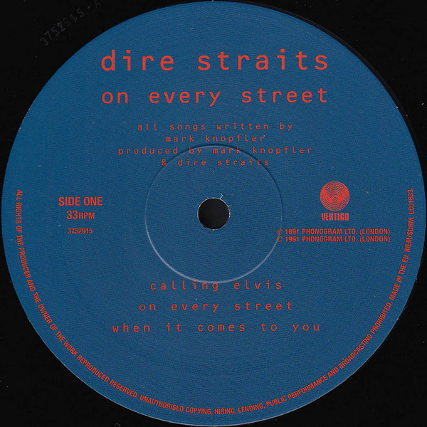 Dire Straits - On Every Street | Vertigo (3752914) - 3