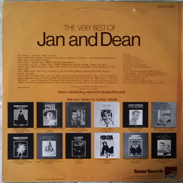 Jan & Dean - The Very Best Of Jan & Dean | Sunset Records (SLS 50165) - 2 Jan & Dean - The Very Best Of Jan & Dean | Sunset Records (SLS 50165) - 2
