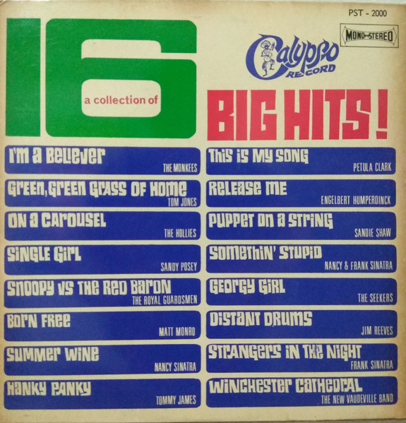Various - 16 Big Hits | Calypso Record (PST 2000) - main
