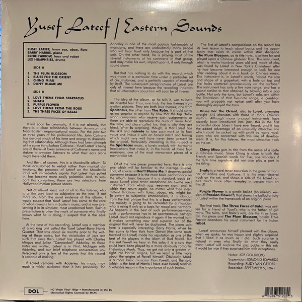 Yusef Lateef - Eastern Sounds | DOL (DOL1222H) - 2