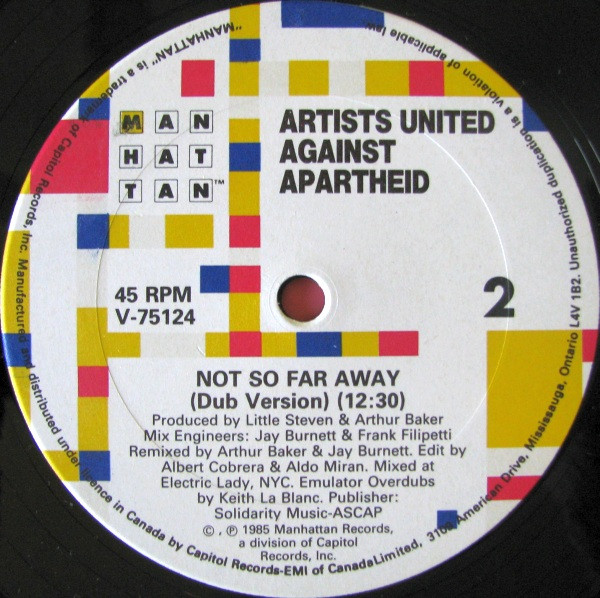 Artists United Against Apartheid - Sun City | Manhattan Records (V-75124) - 2