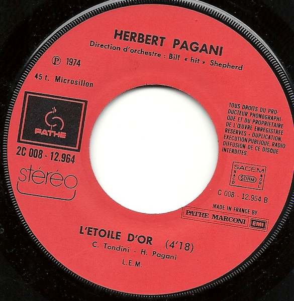 Herbert Pagani - L'étoile D'or | Pathé (2C 008-12964) - 3
