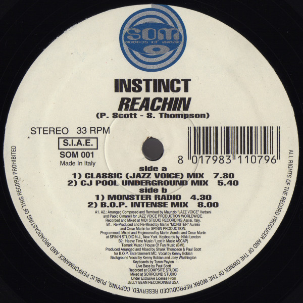 Instinct - Reachin' | Source Of Music (SOM 001)