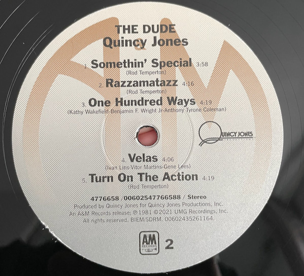 Quincy Jones - The Dude | A&M Records (00602435261164) - 3