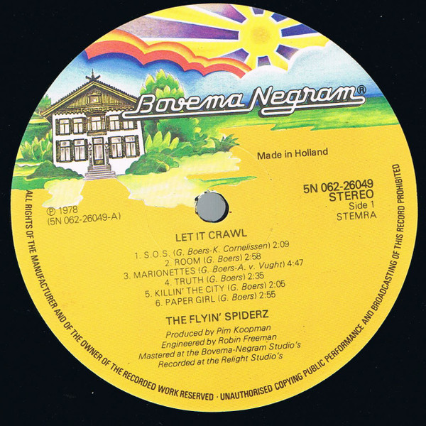 Flyin' Spiderz - Let It Crawl | Bovema Negram (5N 062-26049) - 3