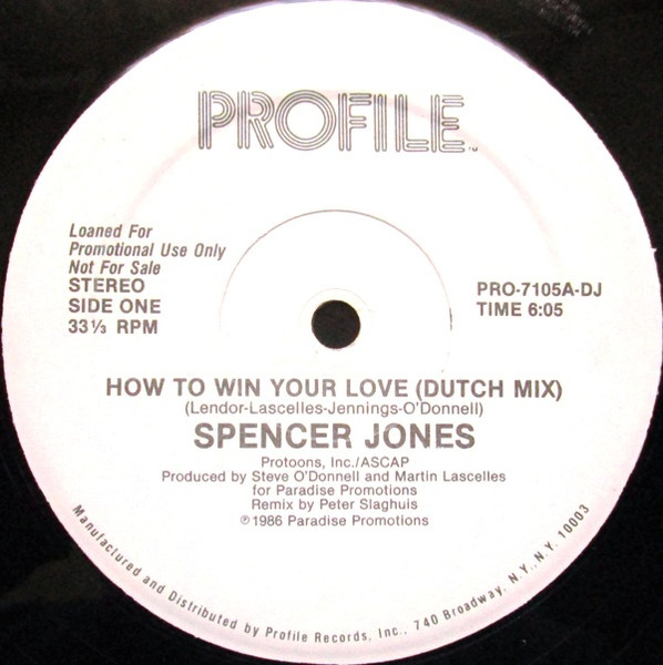 Spencer Jones - How To Win Your Love | Profile Records (PRO-7105-DJ) - main Spencer Jones - How To Win Your Love | Profile Records (PRO-7105-DJ) - main
