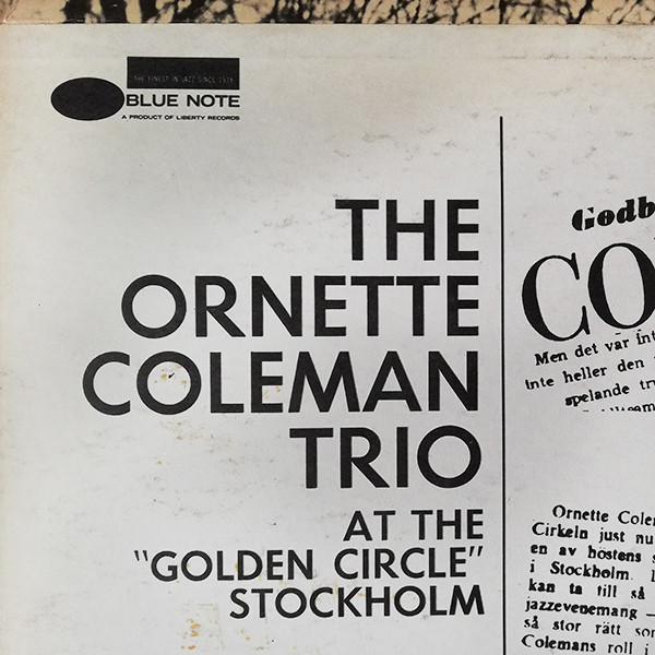 The Ornette Coleman Trio - At The "Golden Circle" Stockholm - Volume One | Blue Note (BLP-4224) - 3