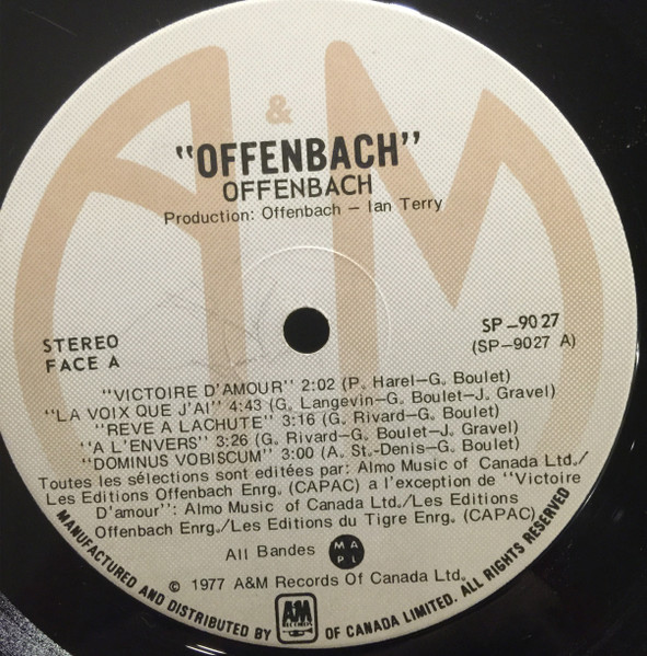 Offenbach - Offenbach | A&M Records (SP-9027) - 3