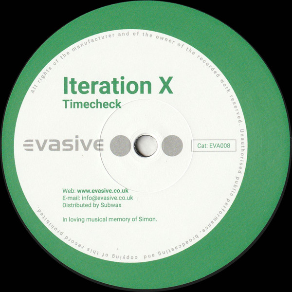 Iteration X - Timecheck / Liquid Logic | Evasive Records (EVA008)