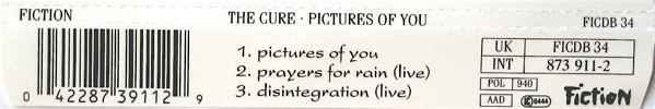 The Cure - Pictures Of You | Fiction Records (FICDB 34) - 3 The Cure - Pictures Of You | Fiction Records (FICDB 34) - 3
