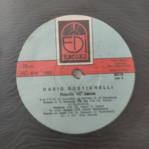 Dario Rustichelli - Napule Vo' Canta' | Edi Record (LP 00119) - 3