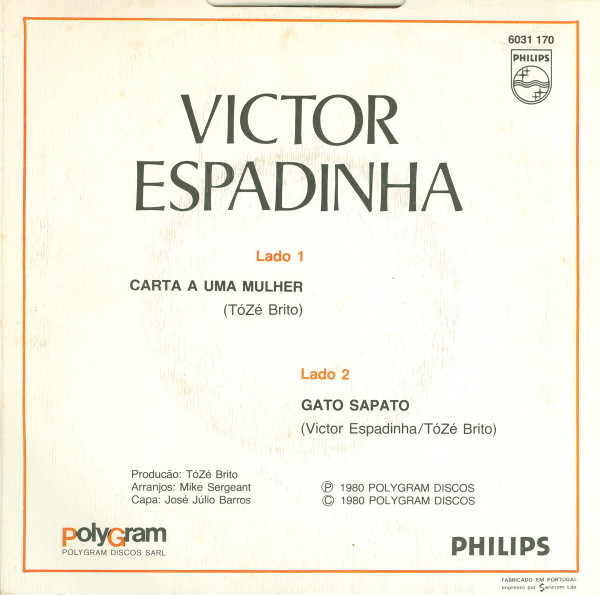 Victor Espadinha - Carta A Uma Mulher | Philips (6031 170)