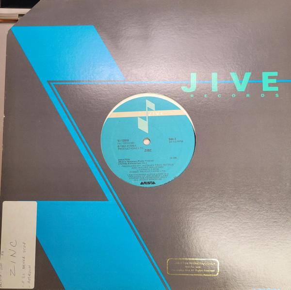 Zinc - I'll Never Stop / Amazon | Jive (VJ 12010) - 3