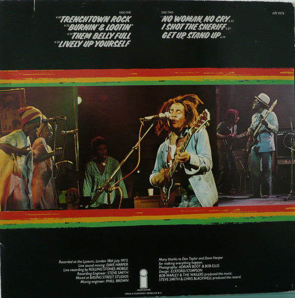 Bob Marley & The Wailers - Live! | Island Records (ILPS 9376) - 2