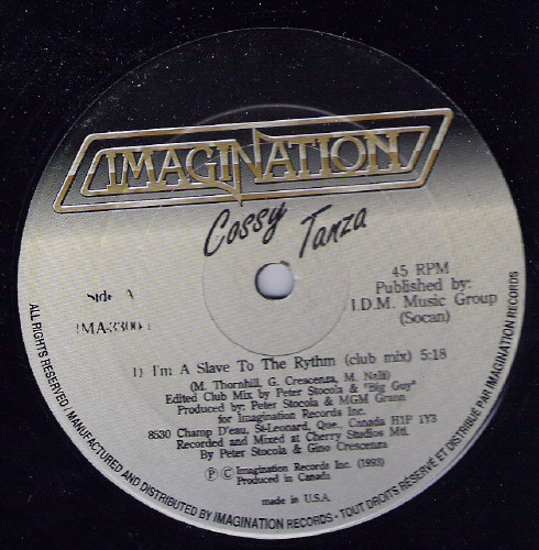 Cossy Tanza - I'm A Slave To The Rhythm | Imagination Records (IMA-3300-1) - main Cossy Tanza - I'm A Slave To The Rhythm | Imagination Records (IMA-3300-1) - main