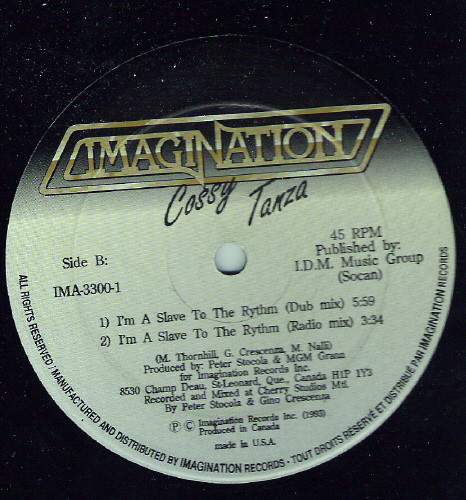 Cossy Tanza - I'm A Slave To The Rhythm | Imagination Records (IMA-3300-1) - 2 Cossy Tanza - I'm A Slave To The Rhythm | Imagination Records (IMA-3300-1) - 2