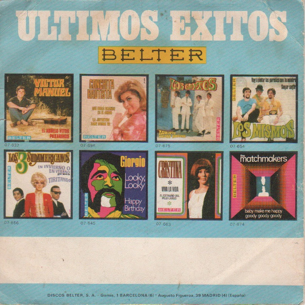 Cristina - Me Gusta, Me Gusta / Cambiemos El Color Del Cielo | Belter (07-708) - 2