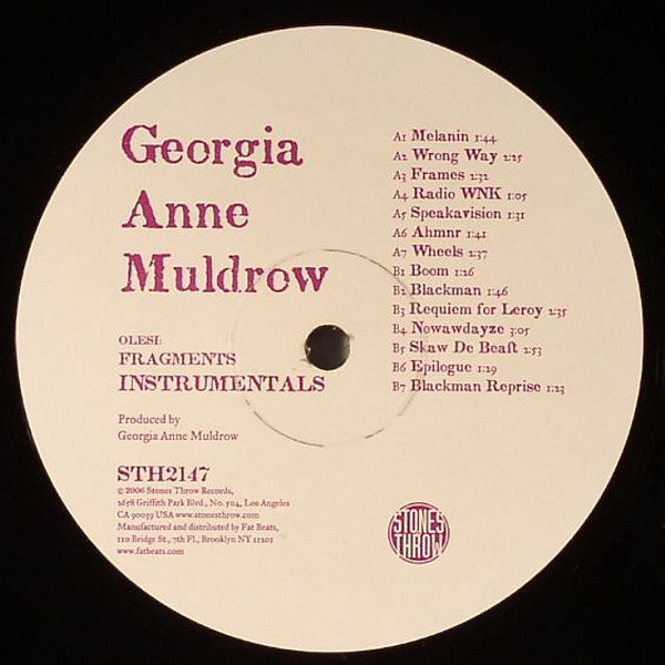 Georgia Anne Muldrow - Olesi: Fragments Instrumentals | Stones Throw Records (STH2147)