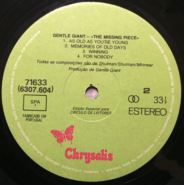 Gentle Giant - The Missing Piece | Chrysalis (71633) - 4