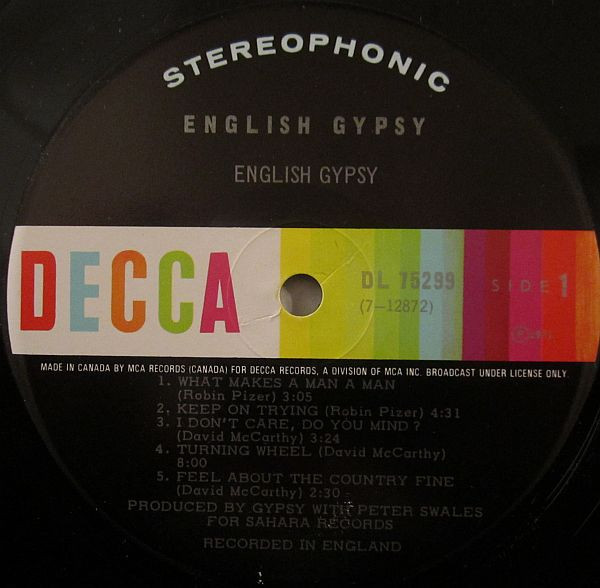 Gypsy - English Gypsy | Decca (DL 75299) - 4 Gypsy - English Gypsy | Decca (DL 75299) - 4