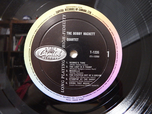 The Bobby Hackett Quartet - The Bobby Hackett Quartet | Capitol Records (T-1235) - 3 The Bobby Hackett Quartet - The Bobby Hackett Quartet | Capitol Records (T-1235) - 3
