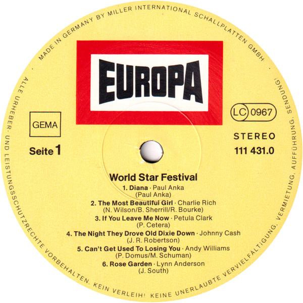 Various - World Star Festival | Europa (111 431.0) - 3