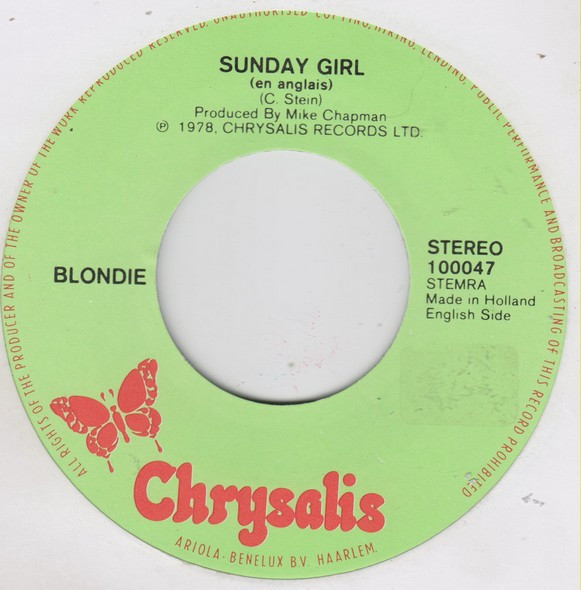 Blondie - Sunday Girl (En Francais) / Sunday Girl (English) | Chrysalis (100047) - 4